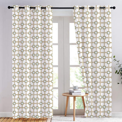 Amaris - Set of 2 Panels Crewel Embroidered Curtains | Linen Cotton Mix | Fully Embroidered | Lined