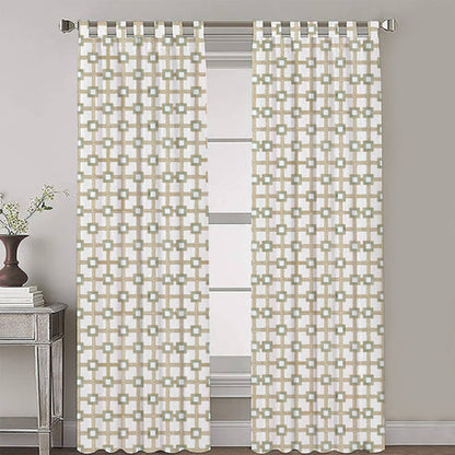 Amaris - Set of 2 Panels Crewel Embroidered Curtains | Linen Cotton Mix | Fully Embroidered | Lined