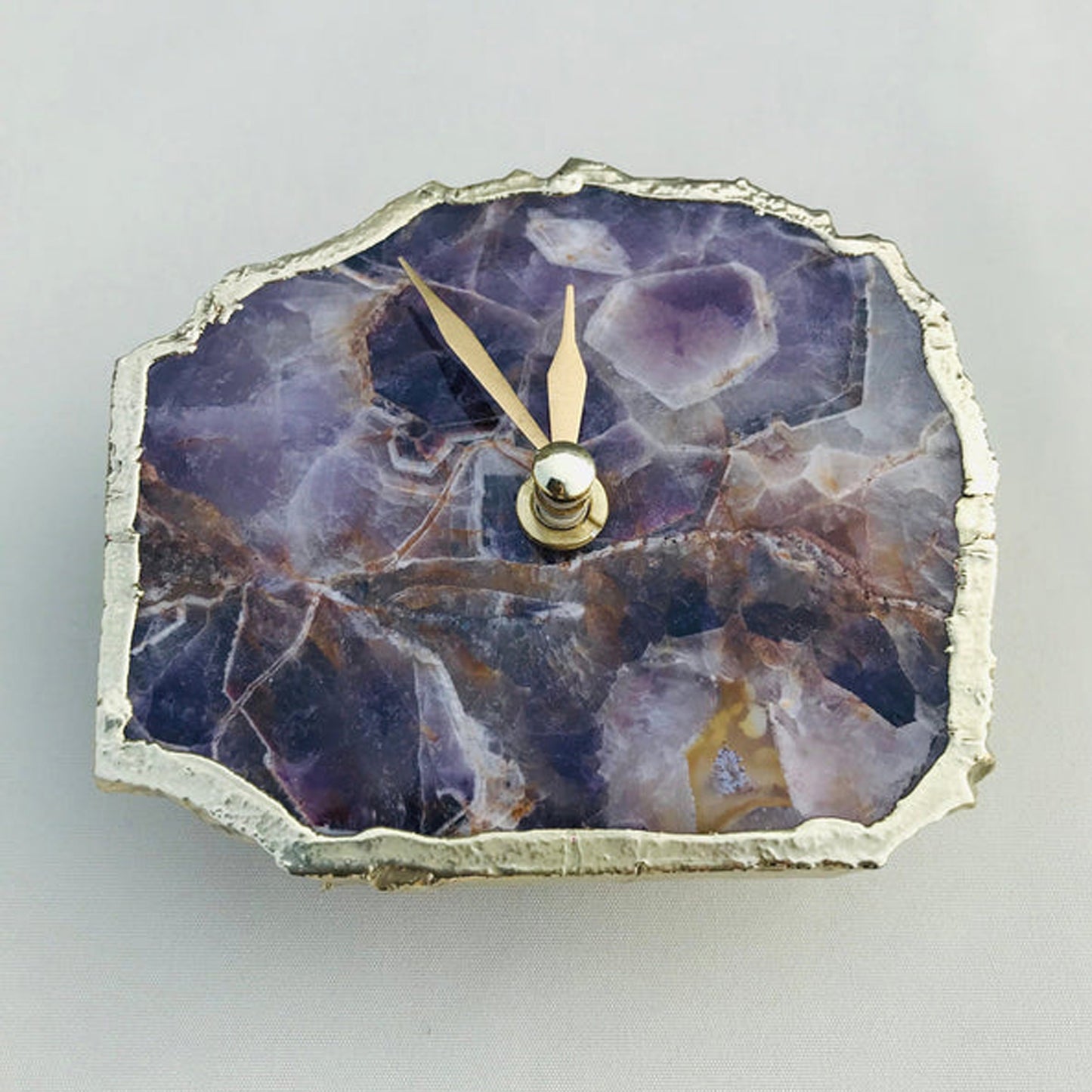 Amethyst Desk/Wall Clock/Personalised Momento