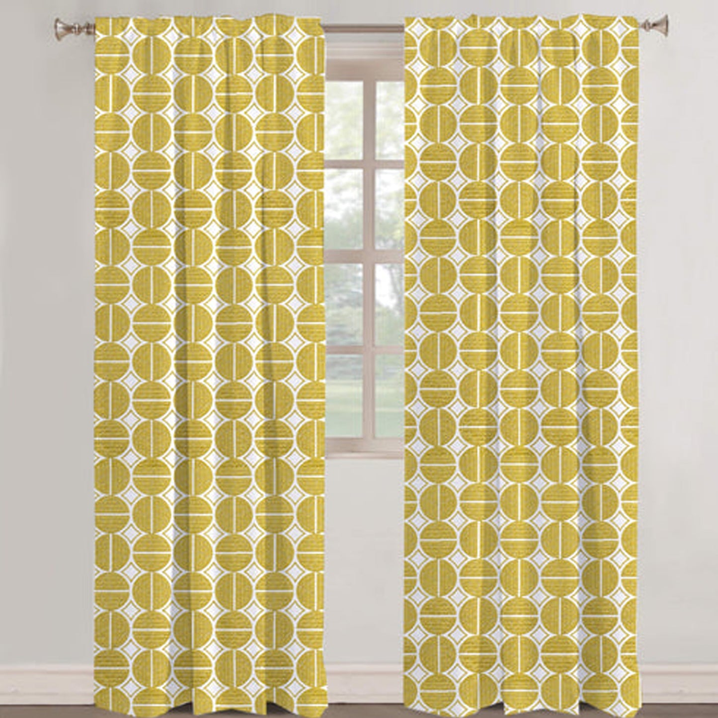 Ariadne - Set of 2 Panels Crewel Embroidered Curtains | Linen Cotton Mix | Fully Embroidered | Lined