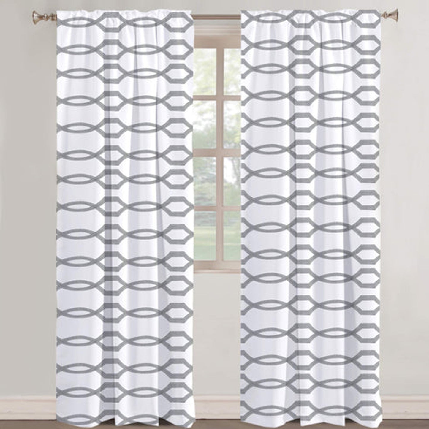 Athena - Set of 2 Panels Crewel Embroidered Curtains | Linen Cotton Mix | Fully Embroidered | Lined