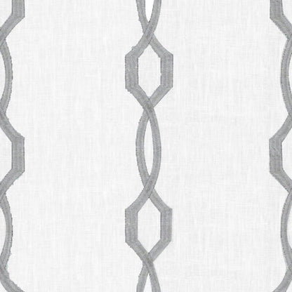 Athena - Set of 2 Panels Crewel Embroidered Curtains | Linen Cotton Mix | Fully Embroidered | Lined