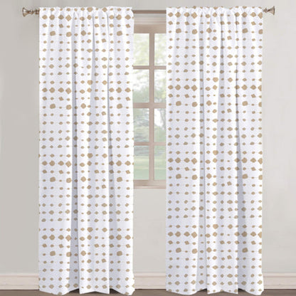 Aveline - Set of 2 Panels Crewel Embroidered Curtains | Linen Cotton Mix | Fully Embroidered | Lined