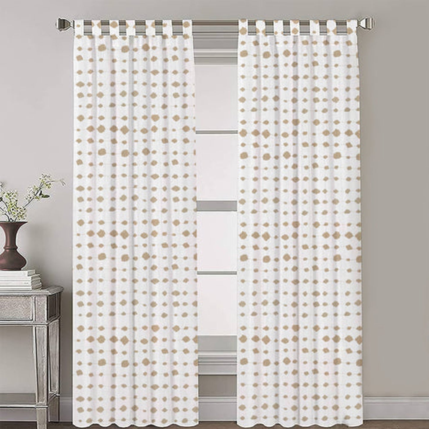 Aveline - Set of 2 Panels Crewel Embroidered Curtains | Linen Cotton Mix | Fully Embroidered | Lined