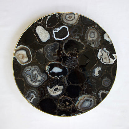 Black Agate LazySusan | Countertop | Turntable | Centrepiece |