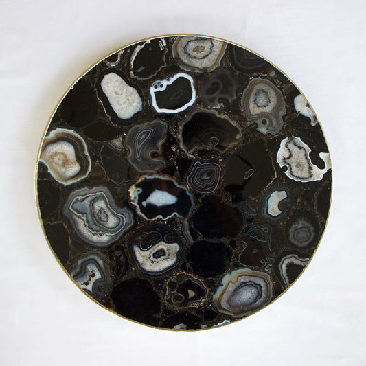 Black Agate LazySusan | Countertop | Turntable | Centrepiece |