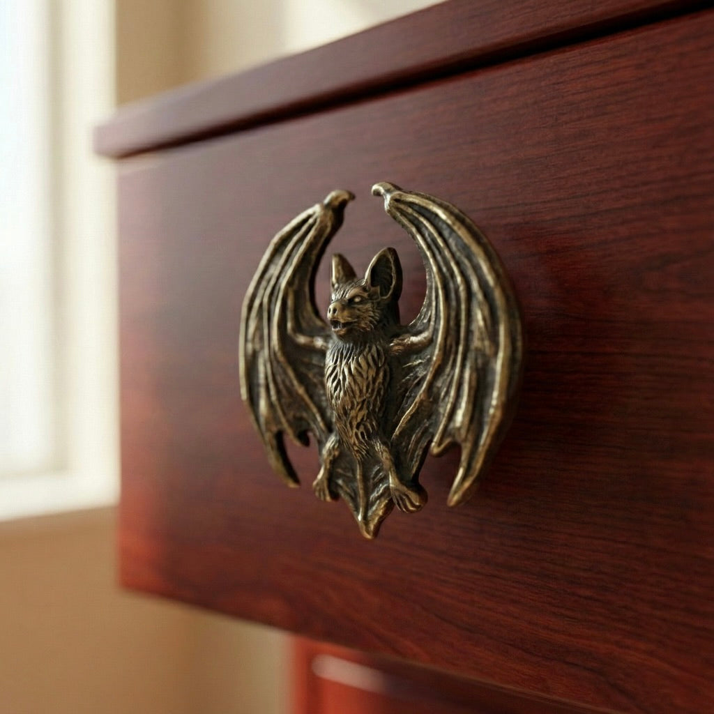 Antique Brass Bat Drawer Knobs