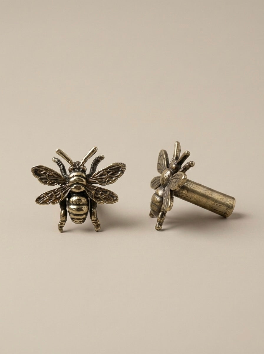 Antique Brass Bumble Bee Drawer Knobs