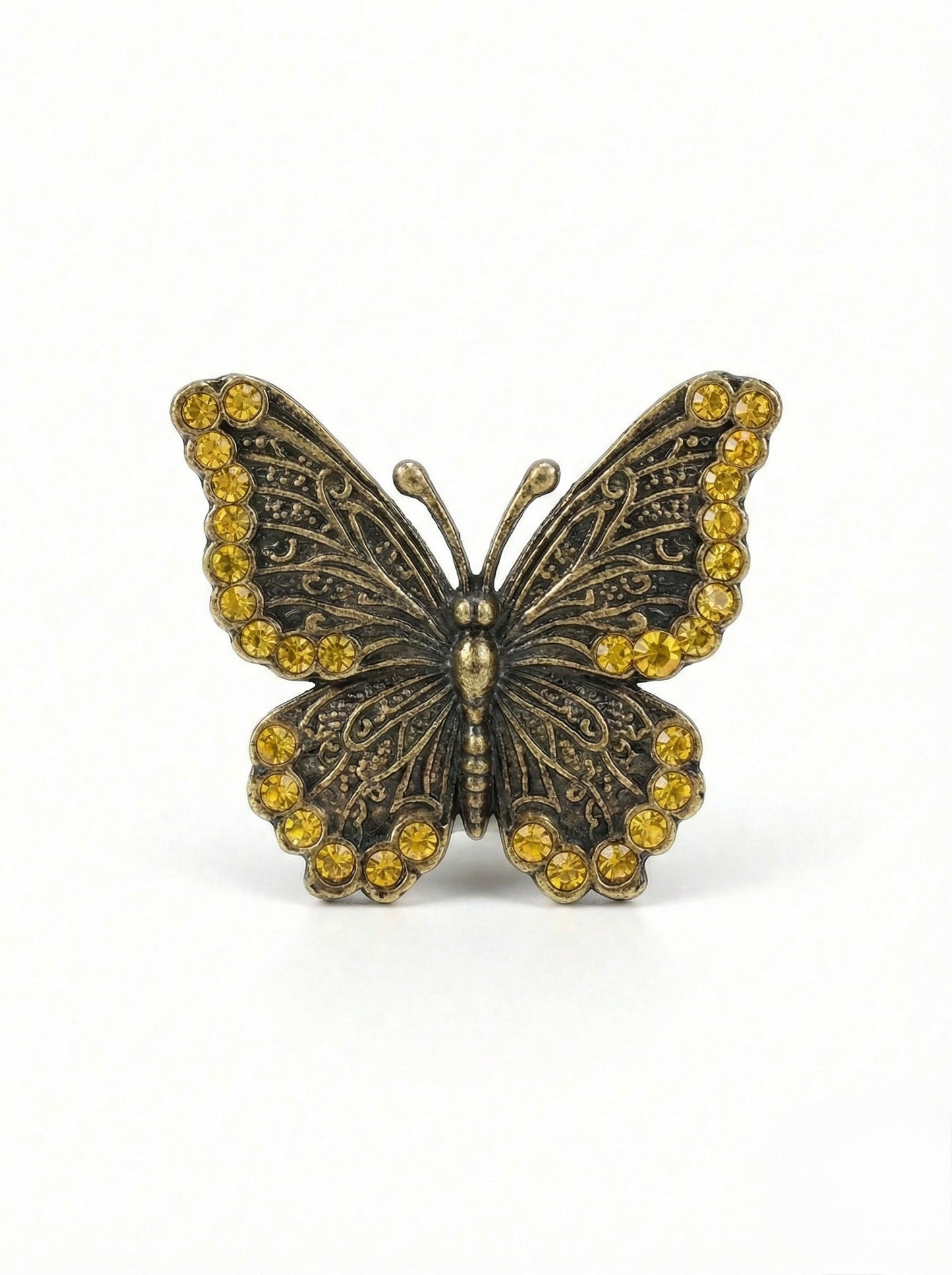Antique Brass Butterfly Drawer Knobs
