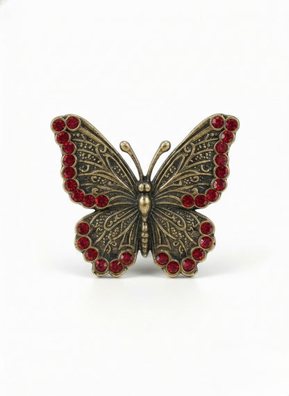 Antique Brass Butterfly Drawer Knobs