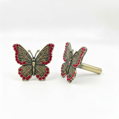 Antique Brass Butterfly Drawer Knobs