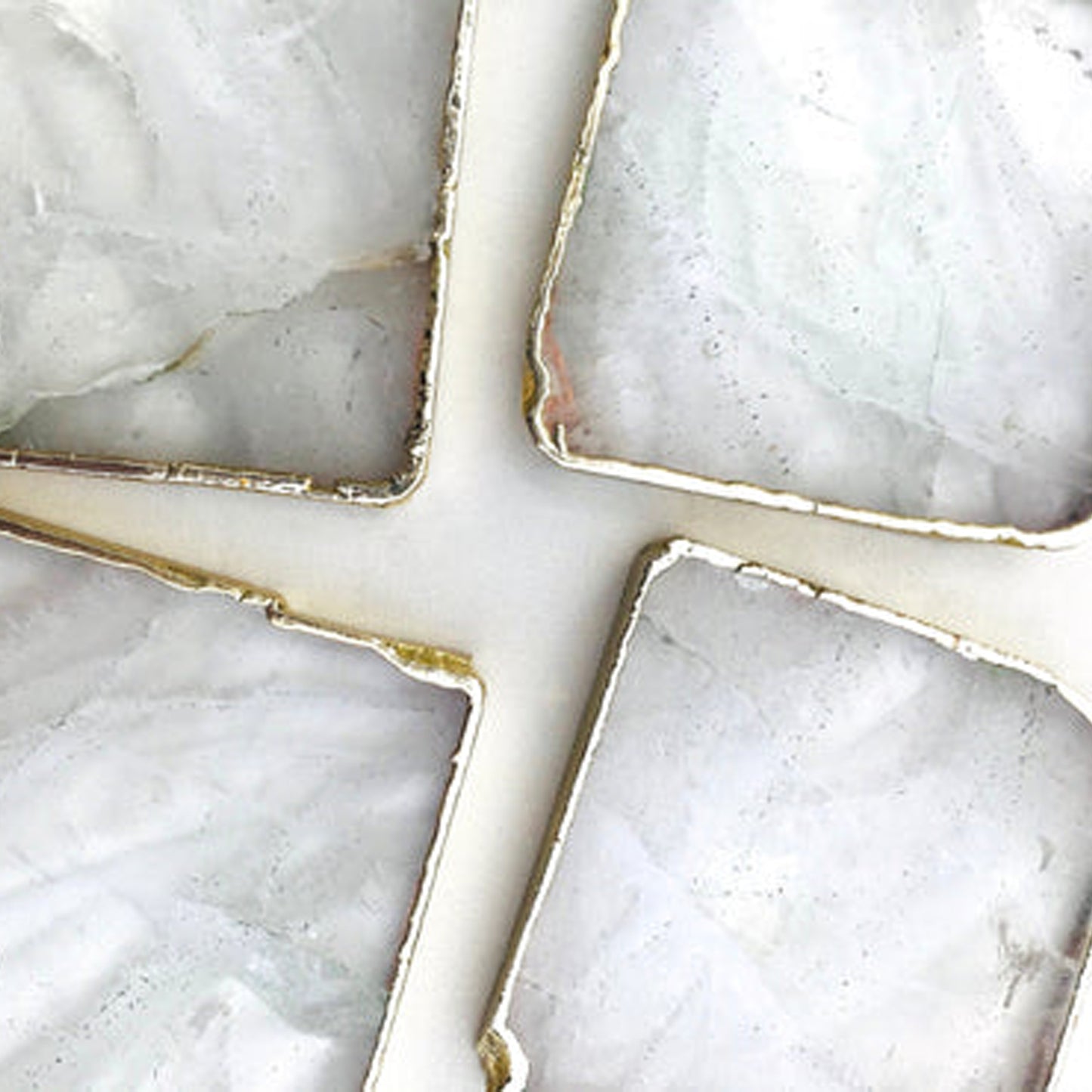 Clear Quartz/Gemstone/Semi-precious stone/Agate - Set of 4 large coasters/Personalised Momentos