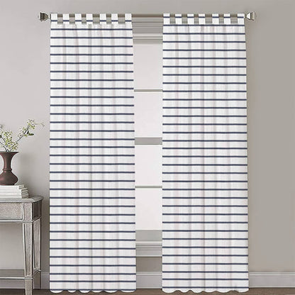 Daphne - Set of 2 Panels Crewel Embroidered Curtains | Linen Cotton Mix | Fully Embroidered | Lined