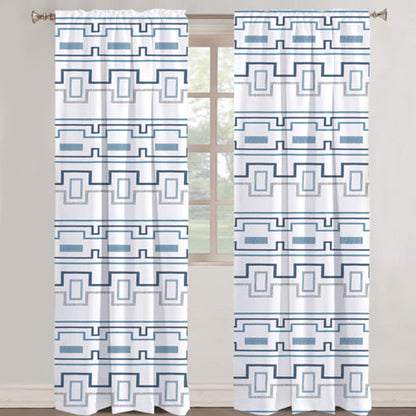 Elowen - Set of 2 Panels Crewel Embroidered Curtains | Linen Cotton Mix | Fully Embroidered | Lined