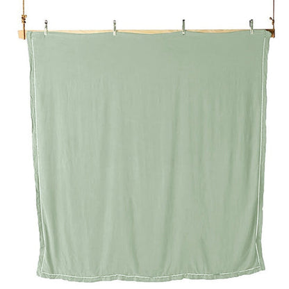 Embroidered Edge Sage Green 100% Pure Linen | Linen Cotton Mix | 3 Piece Duvet Cover Set | 4 Piece Sheet Set | Handmade | Pre-washed | Soft