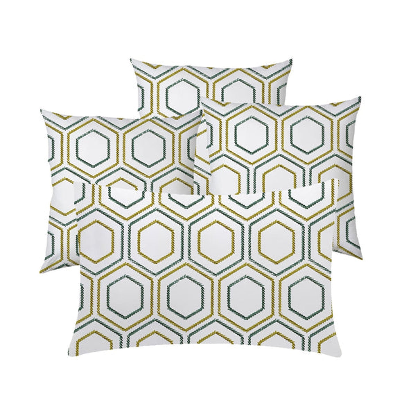 Evangeline  - Set of 4 Pieces | Cotton Linen Fabric | Crewel Embroidered | Pillow/Cushion Cover Set | With or Without Insert