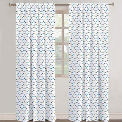 Evania - Set of 2 Panels Crewel Embroidered Curtains | Linen Cotton Mix | Fully Embroidered | Lined