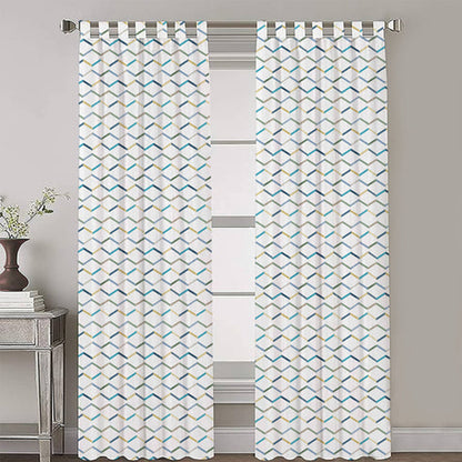 Evania - Set of 2 Panels Crewel Embroidered Curtains | Linen Cotton Mix | Fully Embroidered | Lined