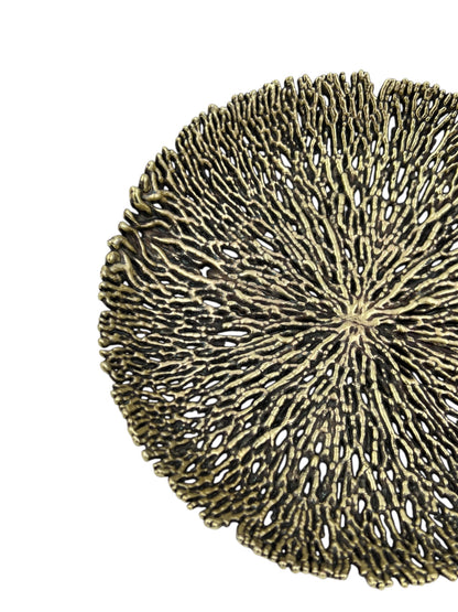 Coral Inspired Tray - Decorative Metal Tray | Centrepiece | Home Accent | Gold, Silver, or Antique Finish