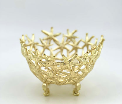 Starfish Bowl - Decorative Serveware | Candy Bowl | Centrepiece | Home Accent | Gold or Antique Finish