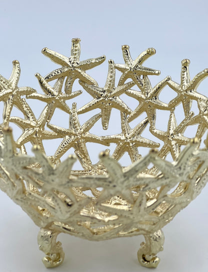 Starfish Bowl - Decorative Serveware | Candy Bowl | Centrepiece | Home Accent | Gold or Antique Finish
