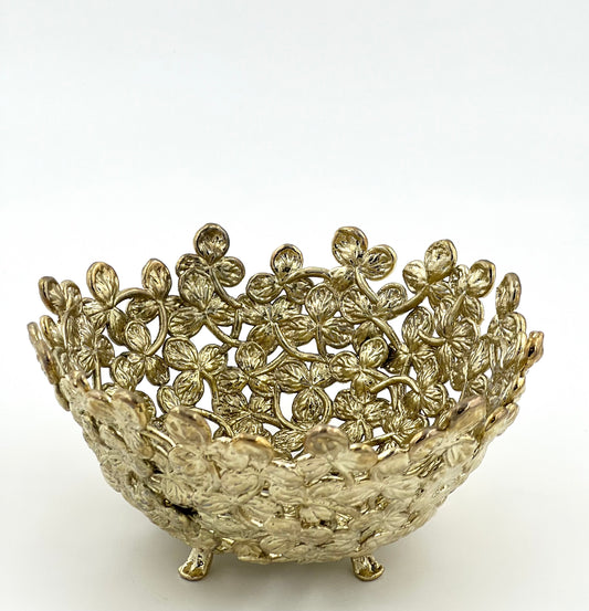 Small Leaf Bowl - Decorative Serveware | Nut Bowl | Centrepiece | Home Accent | Gold, Silver or Antique Finish