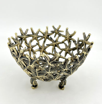Starfish Bowl - Decorative Serveware | Candy Bowl | Centrepiece | Home Accent | Gold or Antique Finish