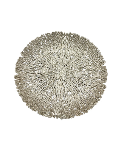 Coral Inspired Tray - Decorative Metal Tray | Centrepiece | Home Accent | Gold, Silver, or Antique Finish