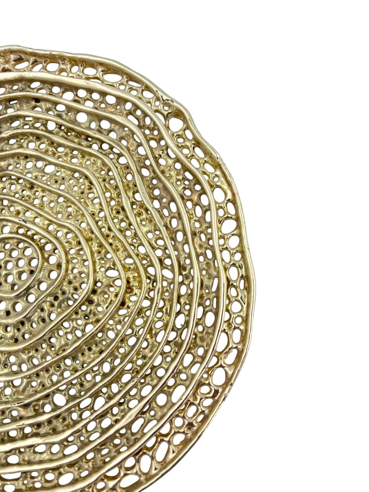 Metal spiral decorative dosa tray | Round centrepiece serving tray in gold, silver or antique
