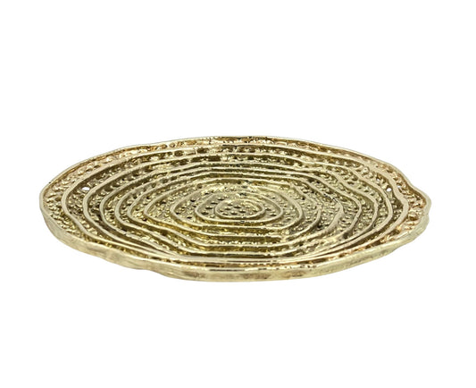 Metal spiral decorative dosa tray | Round centrepiece serving tray in gold, silver or antique
