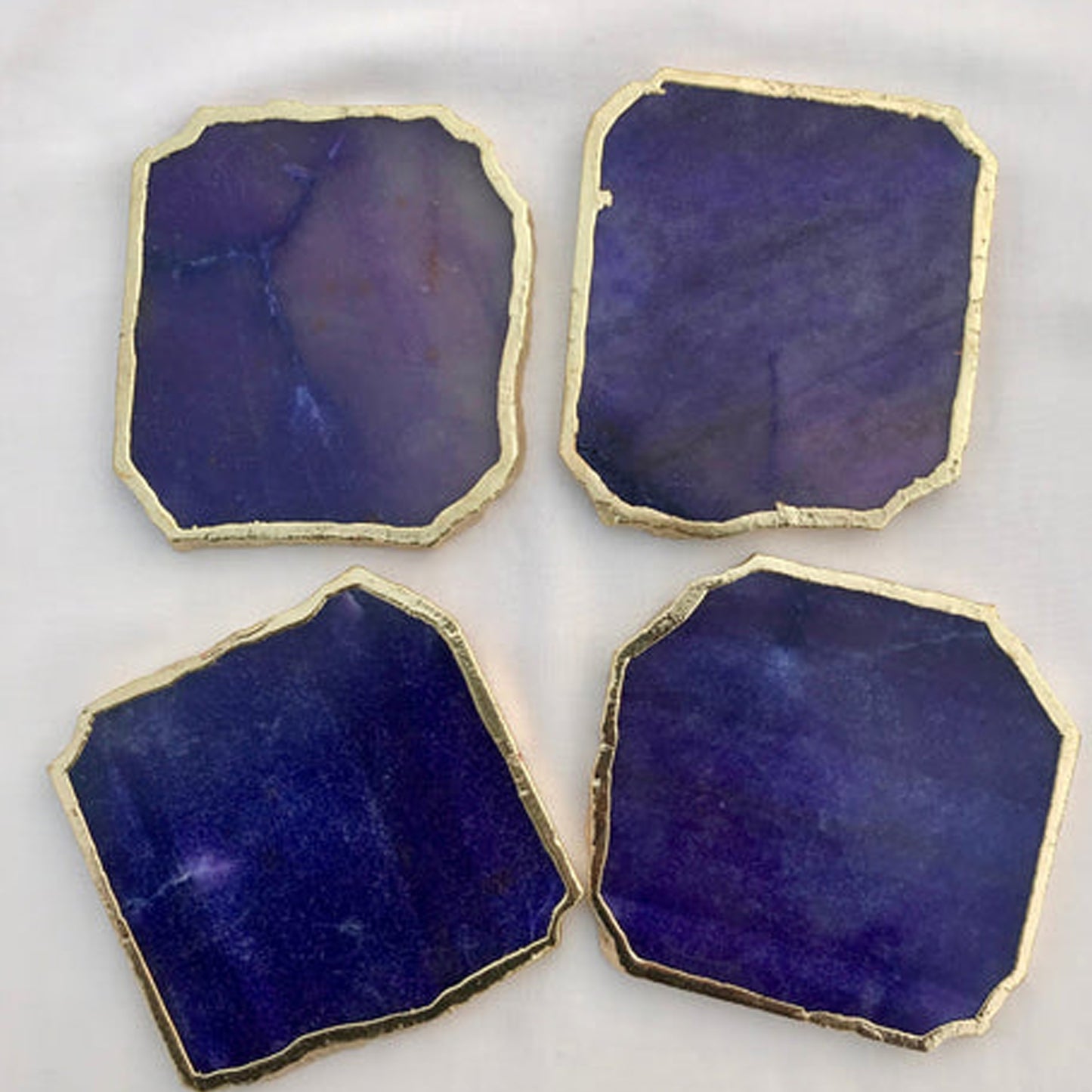 Indigo Agate Aventurine Set of 4 Large Coasters/Personalised Momentos