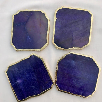 Indigo Agate Aventurine Set of 4 Large Coasters/Personalised Momentos
