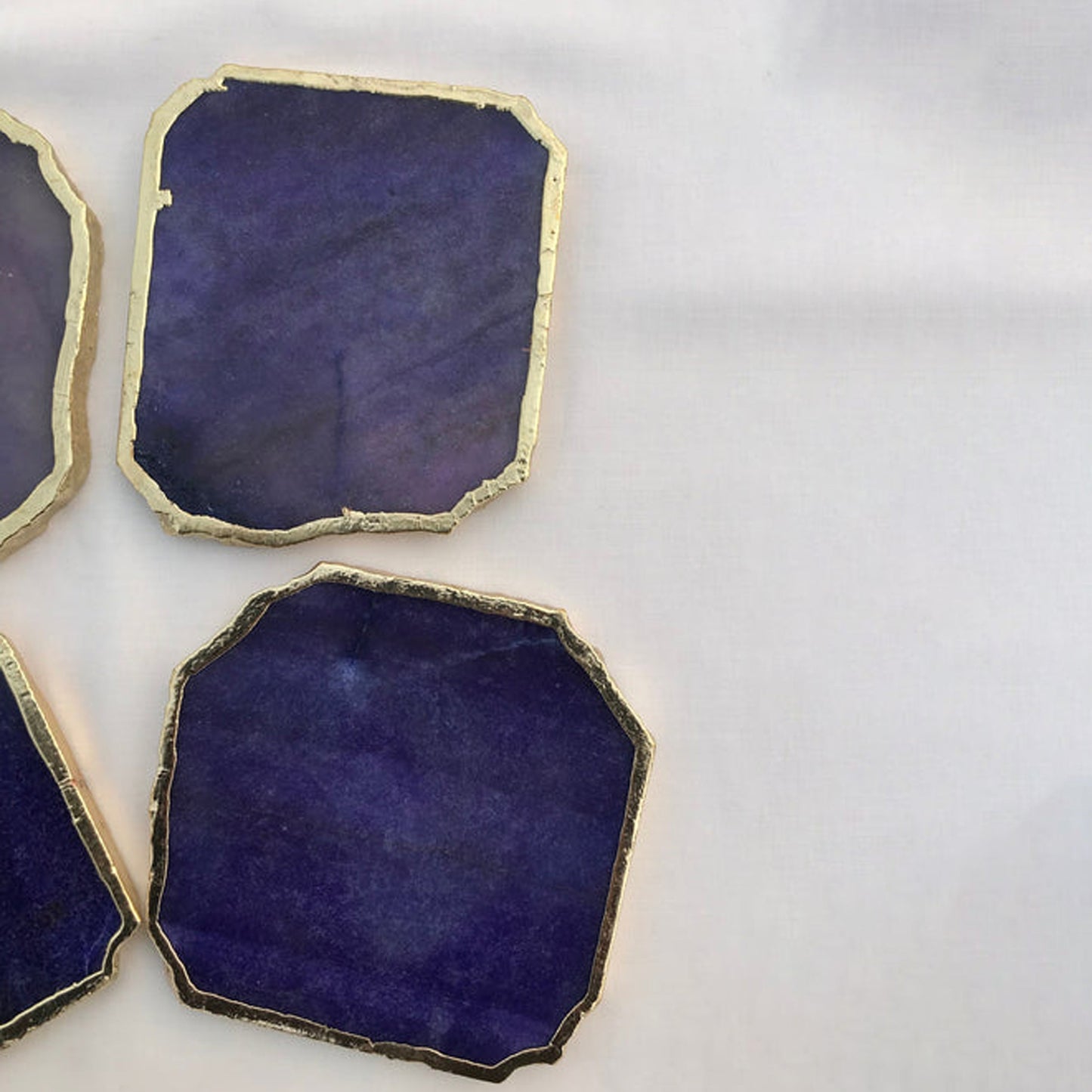 Indigo Agate Aventurine Set of 4 Large Coasters/Personalised Momentos