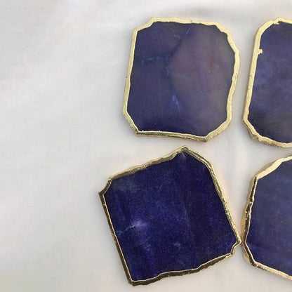 Indigo Agate Aventurine Set of 4 Large Coasters/Personalised Momentos