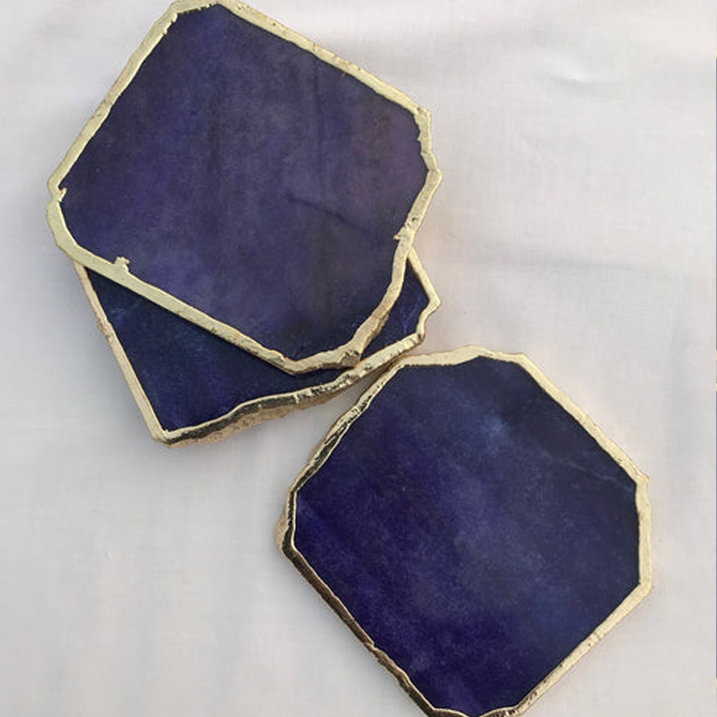 Indigo Agate Aventurine Set of 4 Large Coasters/Personalised Momentos