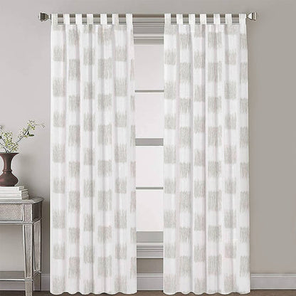 Isabeau - Set of 2 Panels Crewel Embroidered Curtains | Linen Cotton Mix | Fully Embroidered | Lined