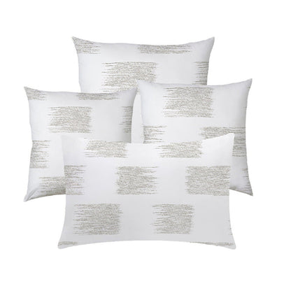 Isabeau  - Set of 4 Pieces | Cotton Linen Fabric | Crewel Embroidered | Pillow/Cushion Cover Set | With or Without Insert