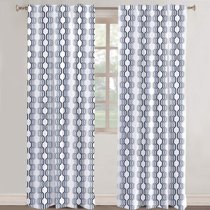 Isla - Set of 2 Panels Crewel Embroidered Curtains | Linen Cotton Mix | Fully Embroidered | Lined