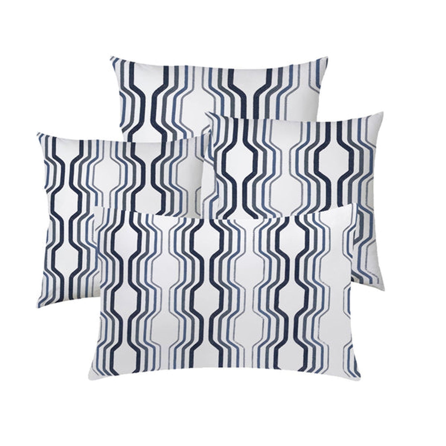 Isla  - Set of 4 Pieces | Cotton Linen Fabric | Crewel Embroidered | Pillow/Cushion Cover Set | With or Without Insert