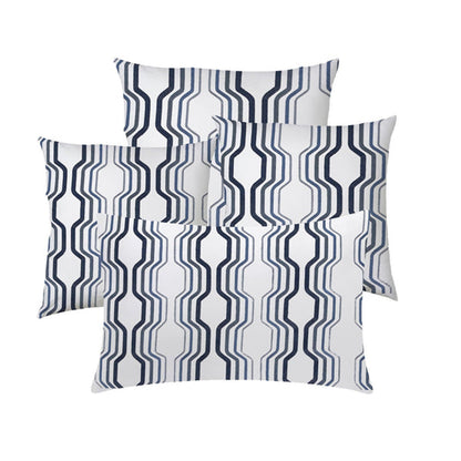 Isla  - Set of 4 Pieces | Cotton Linen Fabric | Crewel Embroidered | Pillow/Cushion Cover Set | With or Without Insert