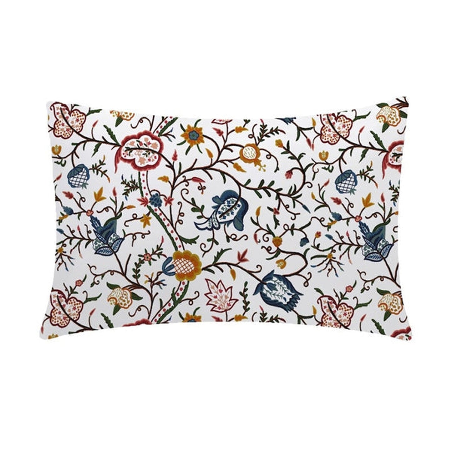 Jolene  - Set of 4 Pieces | Cotton Linen Fabric | Crewel Embroidered | Pillow/Cushion Cover Set | With or Without Insert