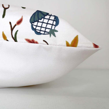 Jolene  - Set of 4 Pieces | Cotton Linen Fabric | Crewel Embroidered | Pillow/Cushion Cover Set | With or Without Insert