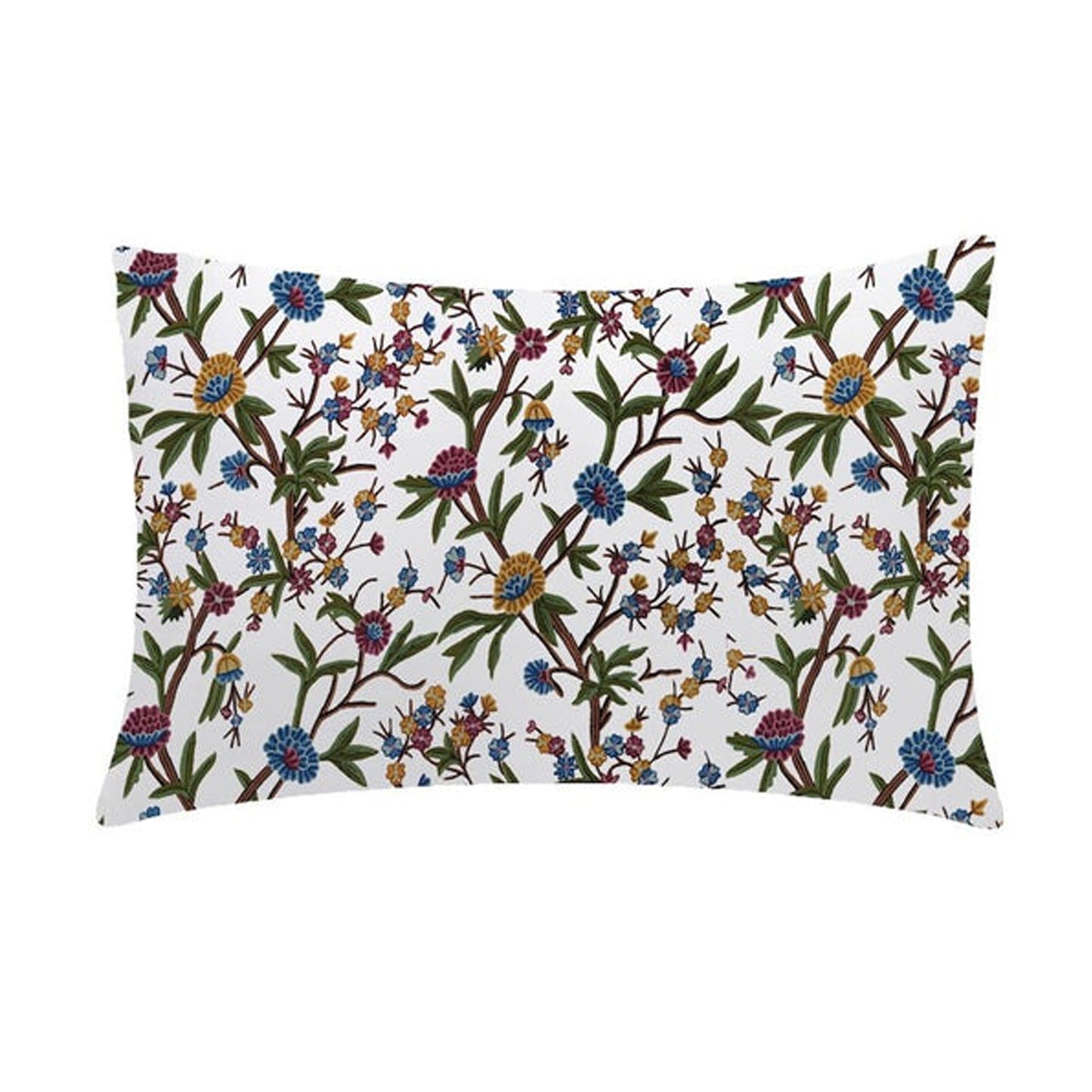 Joyce - Set of 4 Pieces | Cotton Linen Fabric | Crewel Embroidered | Pillow/Cushion Cover Set | With or Without Insert