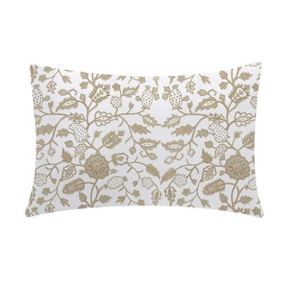 Julia - Set of 4 Pieces | Cotton Linen Fabric | Crewel Embroidered | Pillow/Cushion Cover Set | With or Without Insert