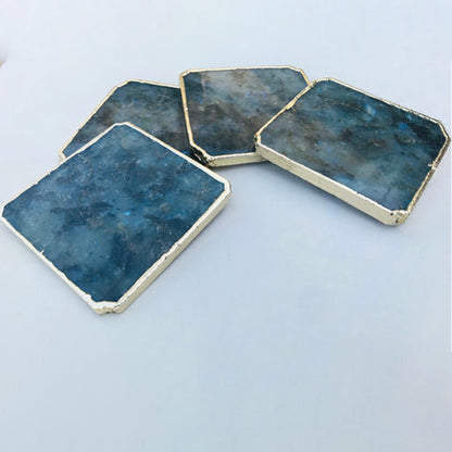Labradorite/Gemstone/Semi-precious stone/Agate - Set of 4 Large Coasters/Personalised Momentos