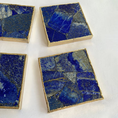 Lapis Lazuli - Set of 4 Large Square Coasters | Personalised Momentos
