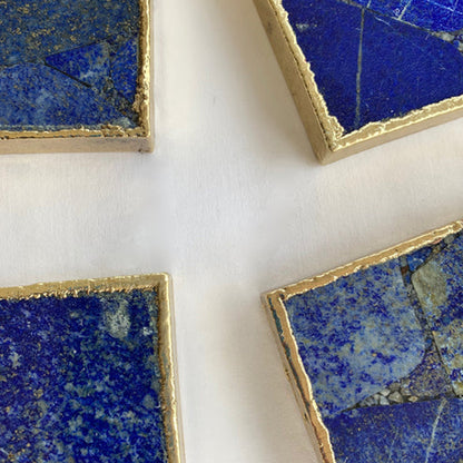 Lapis Lazuli - Set of 4 Large Square Coasters | Personalised Momentos