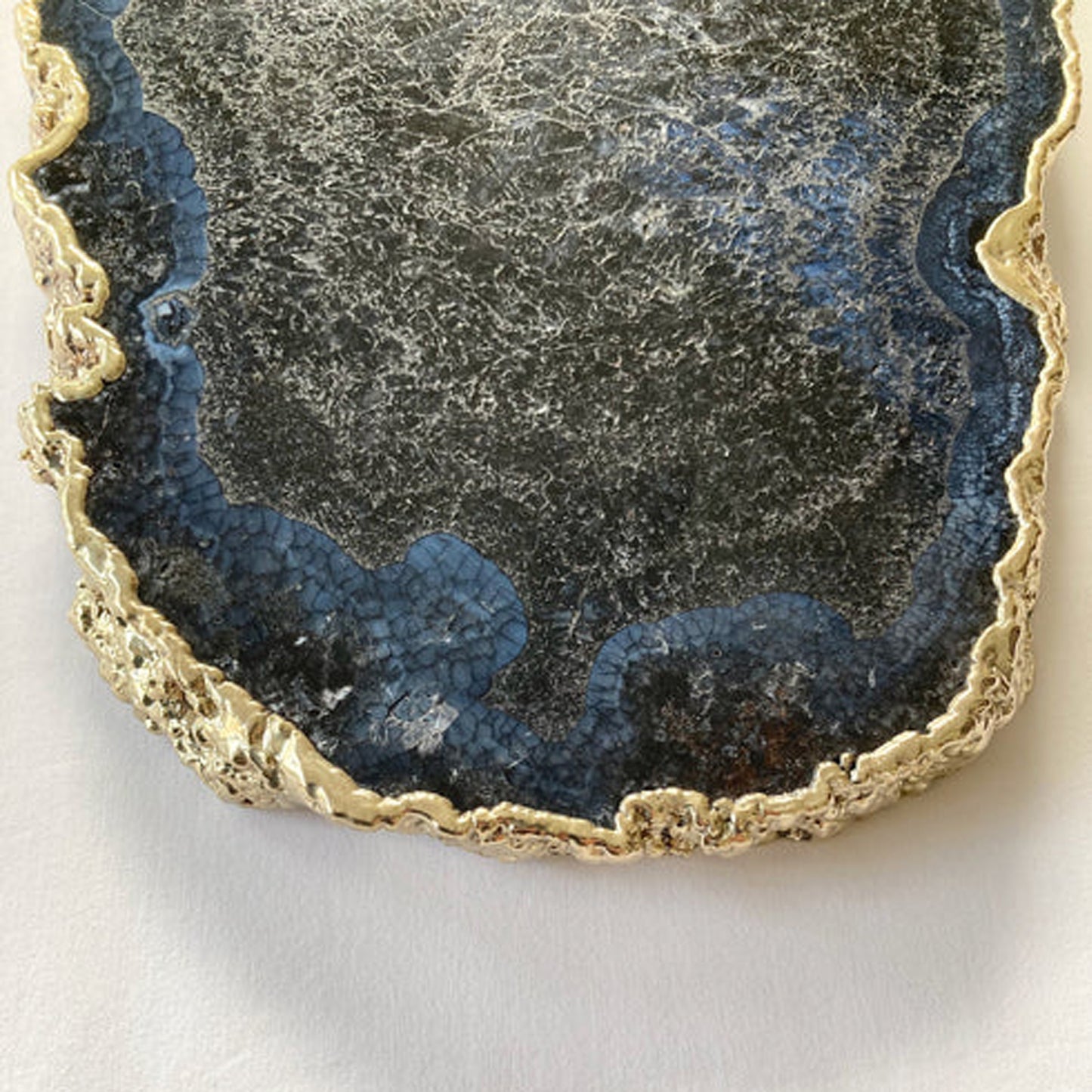Large Black and Blue Agate Cheese Platter/Tray/Personalised Momentos/Sign Boards