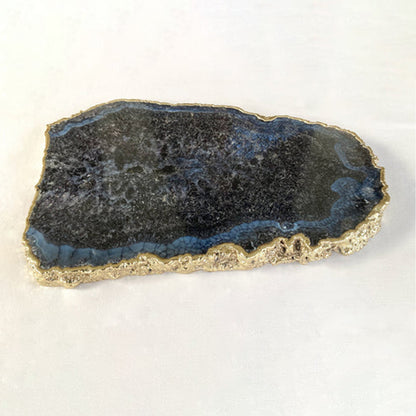Large Black and Blue Agate Cheese Platter/Tray/Personalised Momentos/Sign Boards