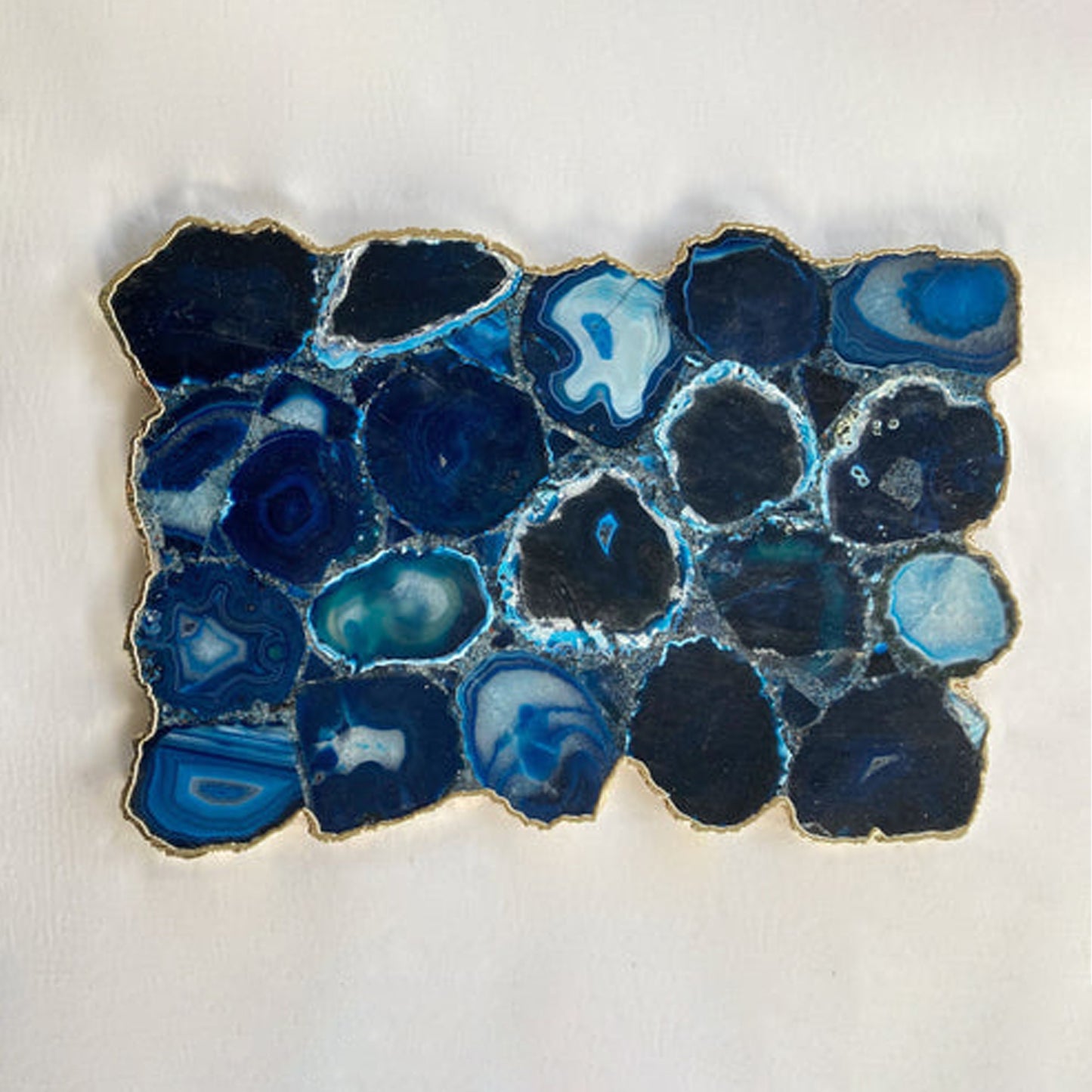 Large Blue Agate Cheese Platter/Tray/Personalised Momentos/Sign Boards 10"x15"